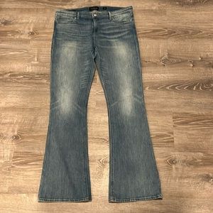 Light denim flare jeans